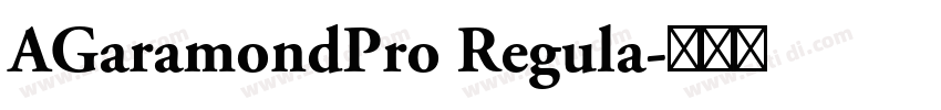 AGaramondPro Regula字体转换